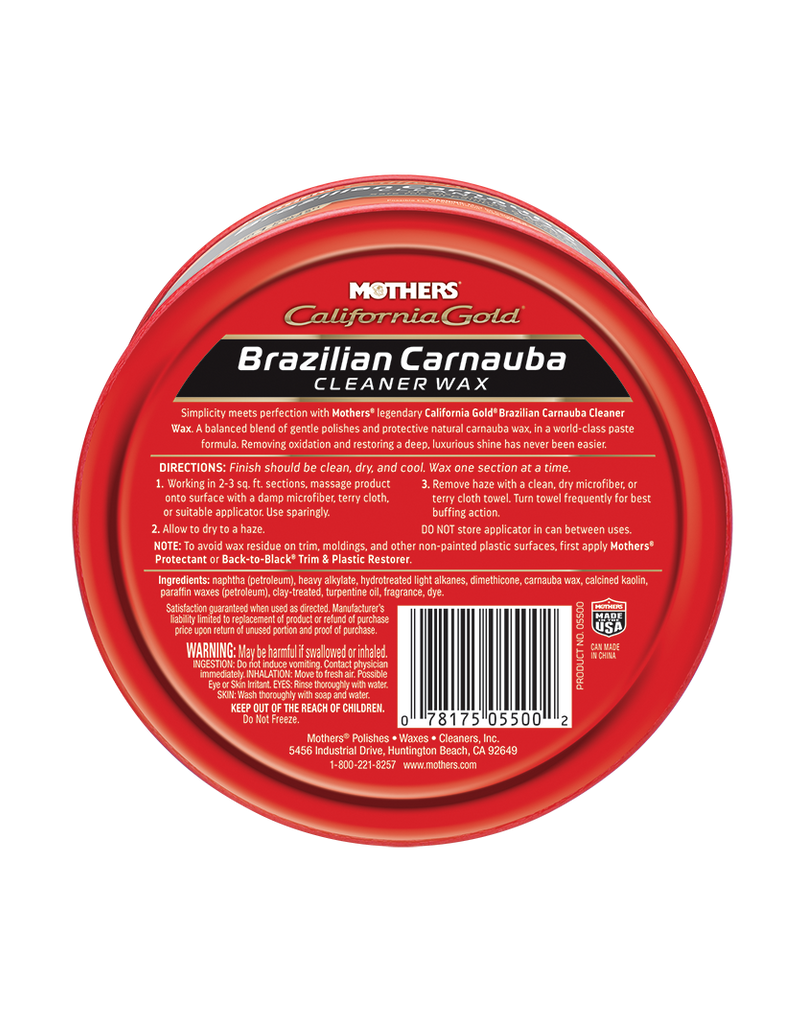 12 oz California Gold® Brazilian Carnauba Cleaner Wax | Mothers®
