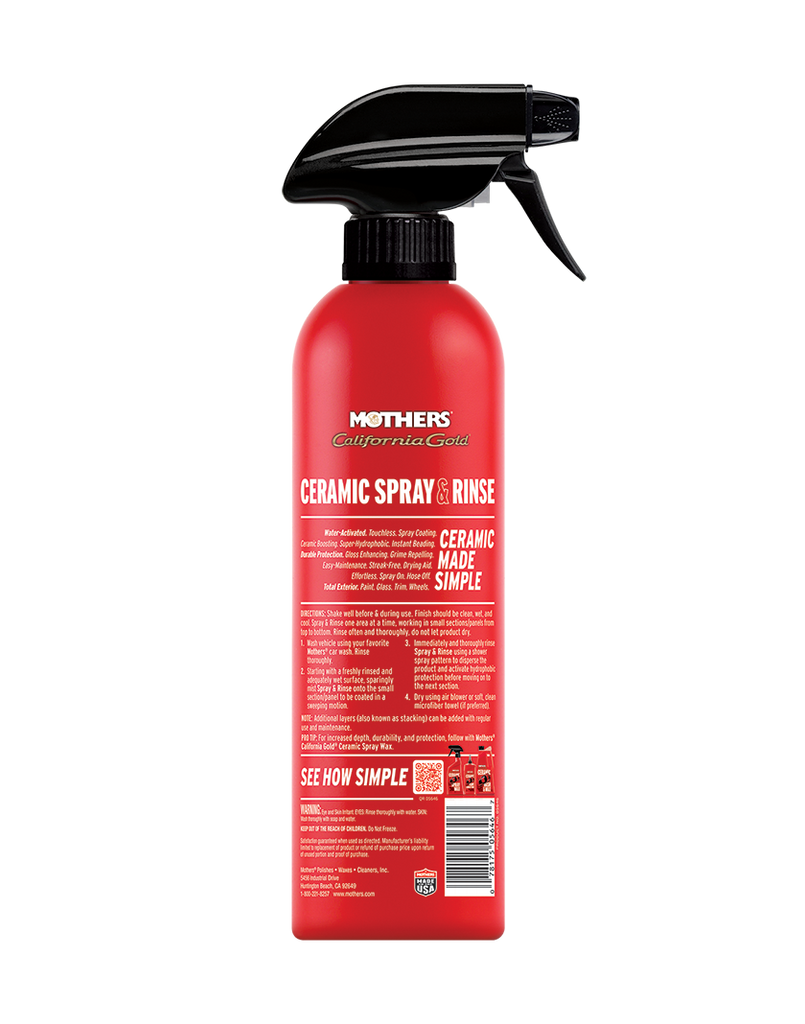 California Gold® Ceramic Spray & Rinse Wax