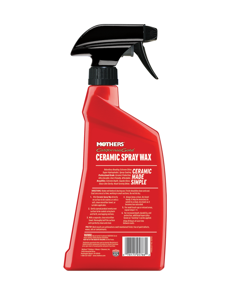 California Gold® Ceramic Spray Wax – Mothers® Polish