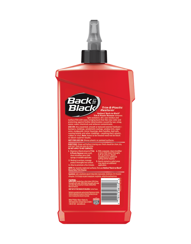 Back-to-Black® Trim & Car Plastic Restorer | Mothers® Polish