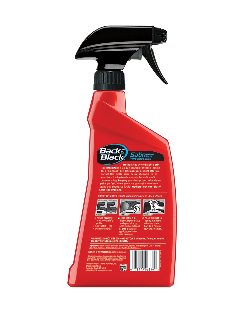 Back-to-Black® Satin Tire Dressing – Mothers® Polish