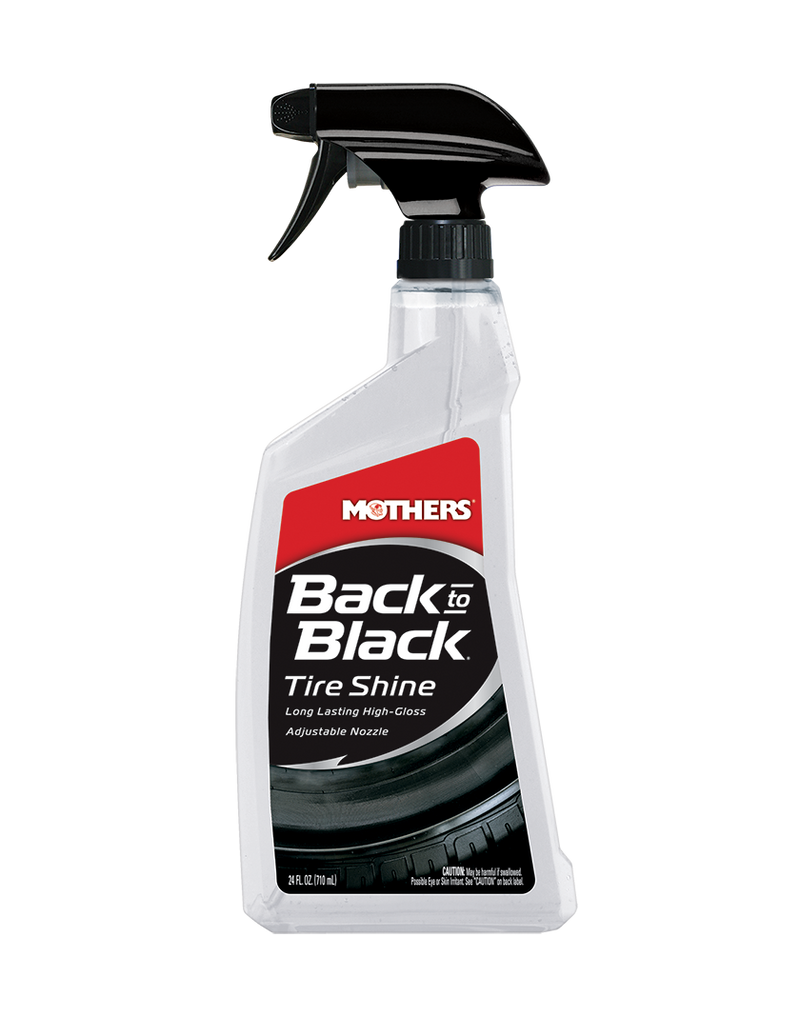mothers back to black satin tire dressing Back-to-Black® High-Gloss Tire Shine