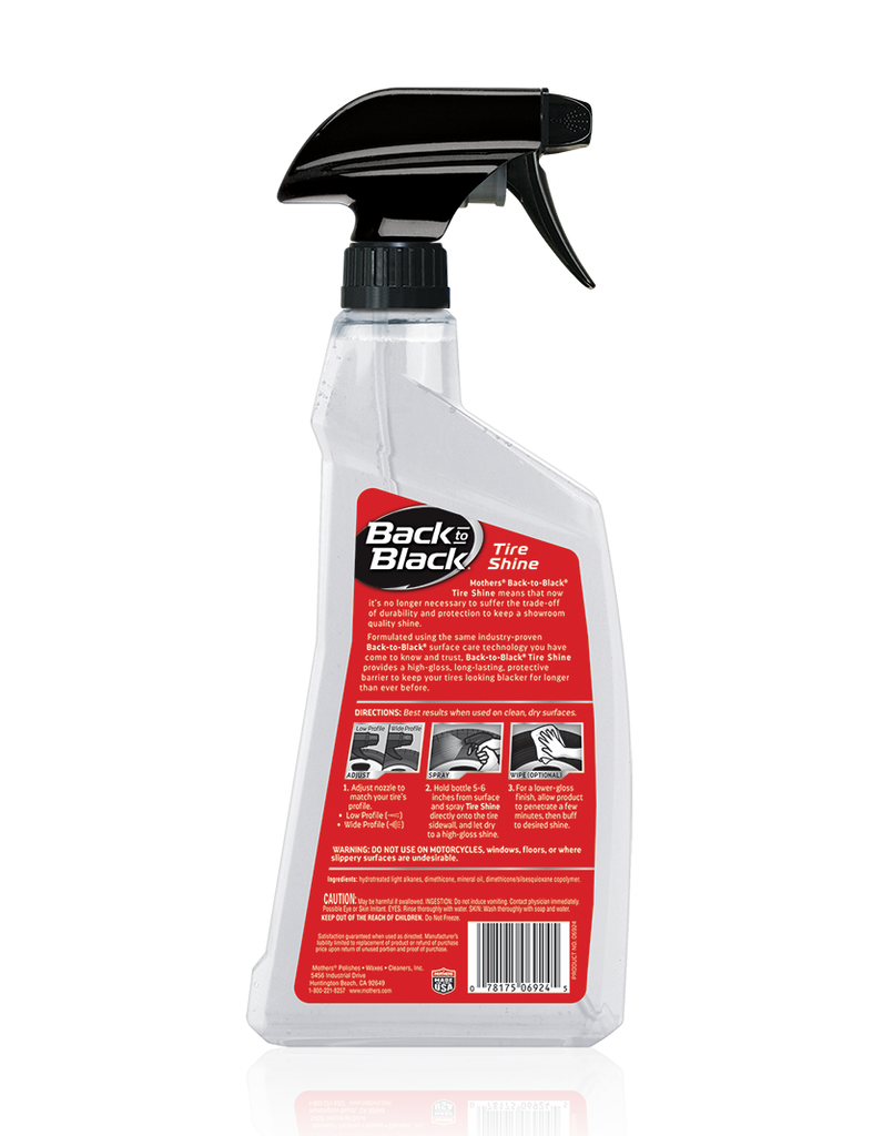 Tire Shine, Back to Black, 24-oz Mothers